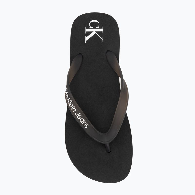 Moteriškos šlepetės per pirštą Calvin Klein YW0YW01830 Beach Sandal Flatform Tpu black/bright white 5