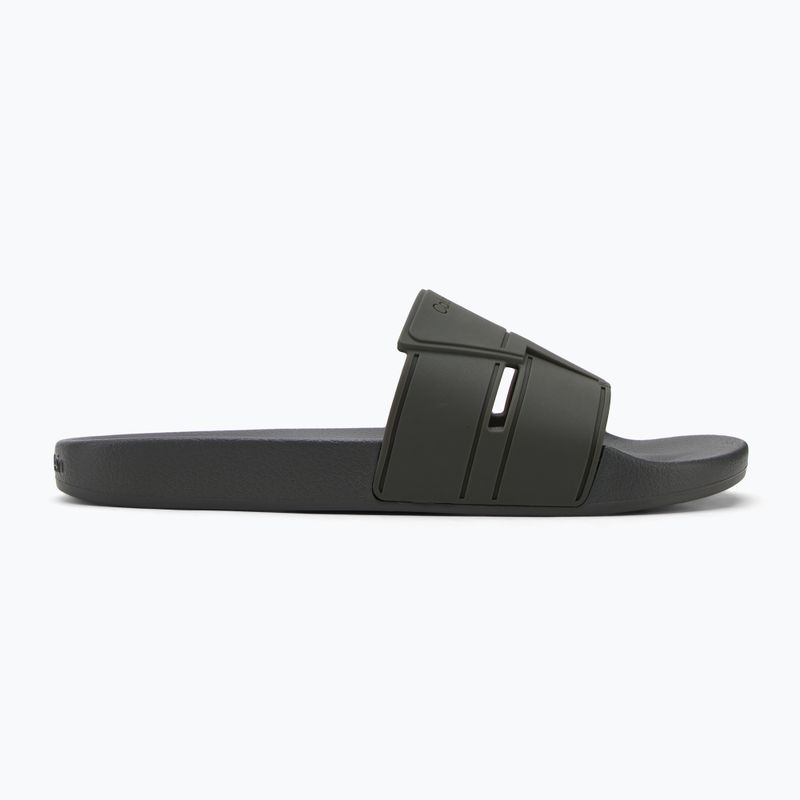 Vyriškos šlepetės Calvin Klein HM0HM01752 Pool Slide Double T dark olive 2