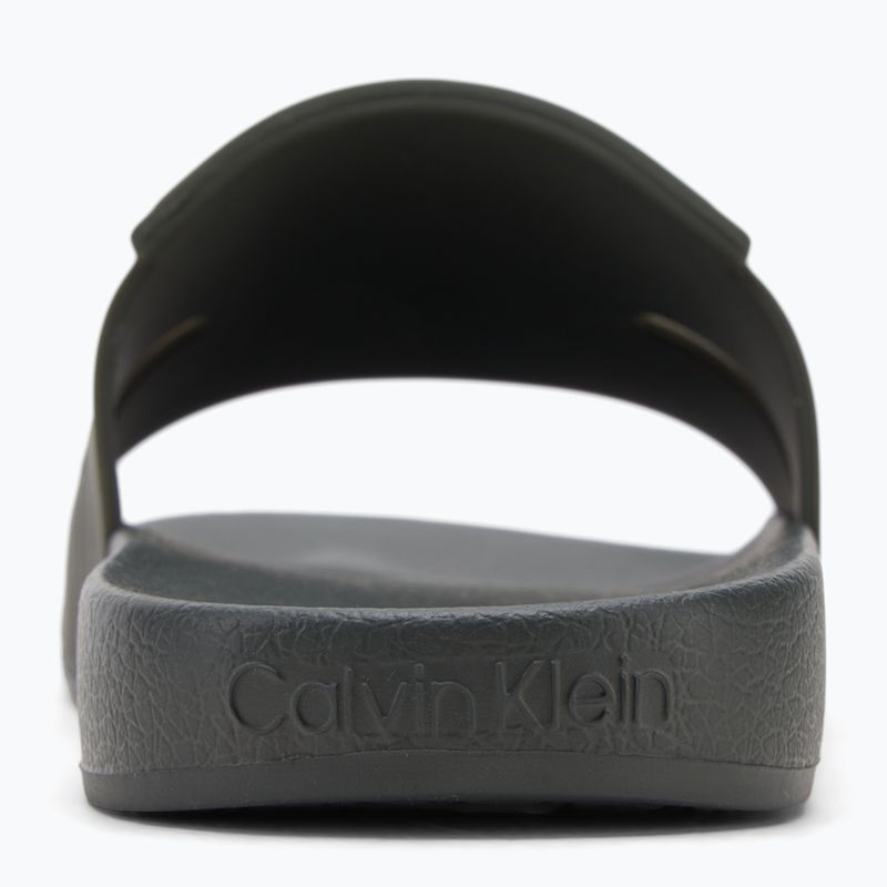 Vyriškos šlepetės Calvin Klein HM0HM01752 Pool Slide Double T dark olive 6