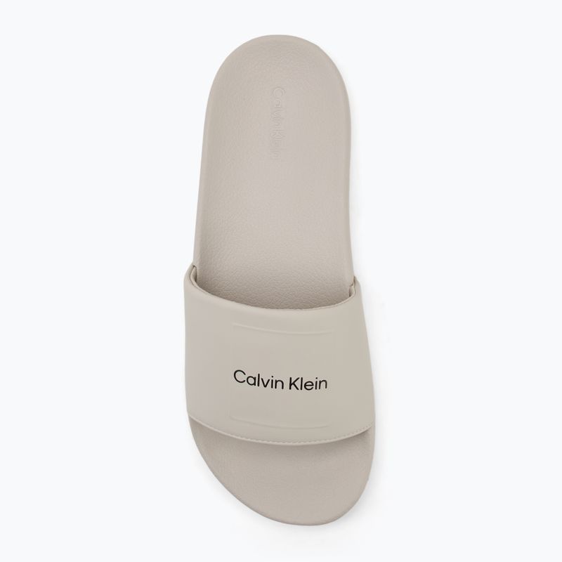 Vyriškos šlepetės Calvin Klein HM0HM01754 Pool Slide Ck Square feather grey 5
