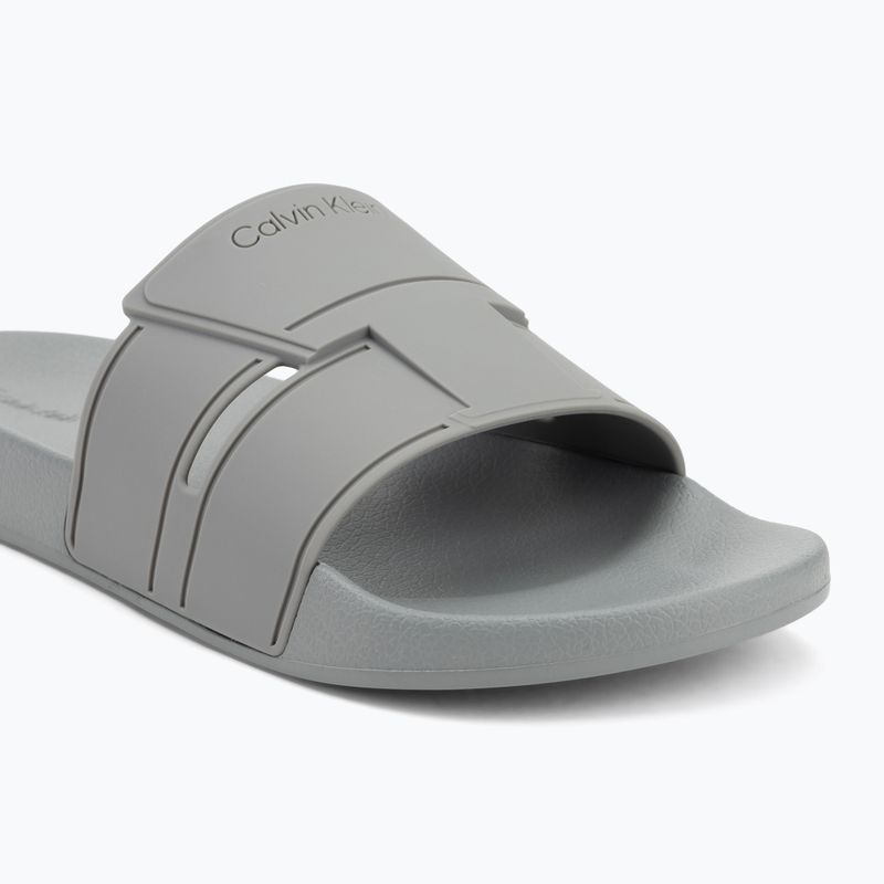Vyriškos šlepetės Calvin Klein HM0HM01752 Pool Slide Double T granite road 7