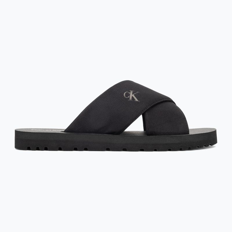 Vyriškos šlepetės Calvin Klein YM0YM01223 Cross Sandal Crxs Tx triple black 2