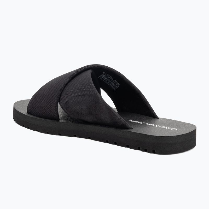 Vyriškos šlepetės Calvin Klein YM0YM01223 Cross Sandal Crxs Tx triple black 3