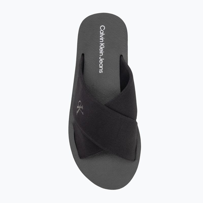 Vyriškos šlepetės Calvin Klein YM0YM01223 Cross Sandal Crxs Tx triple black 5