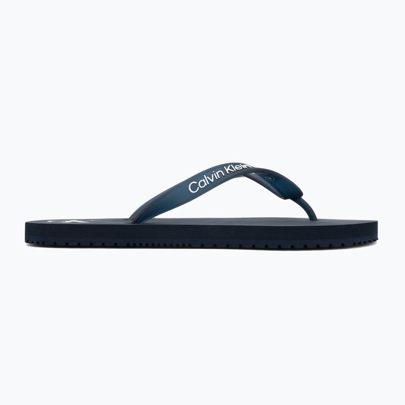 Vyriškos šlepetės per pirštą Calvin Klein YM0YM01267 Beach Sandal Transparent Tpu navy/bright white 2