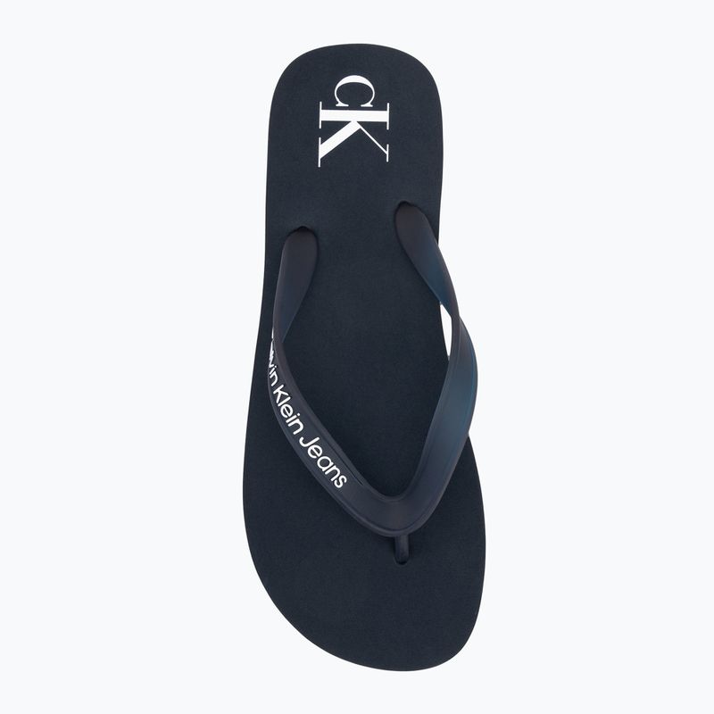 Vyriškos šlepetės per pirštą Calvin Klein YM0YM01267 Beach Sandal Transparent Tpu navy/bright white 5