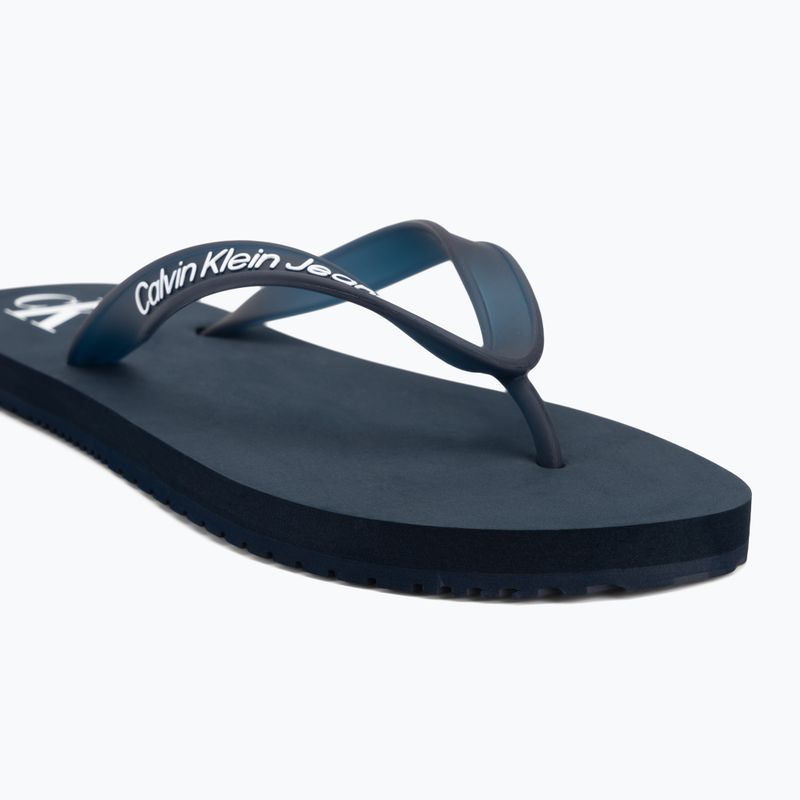 Vyriškos šlepetės per pirštą Calvin Klein YM0YM01267 Beach Sandal Transparent Tpu navy/bright white 7
