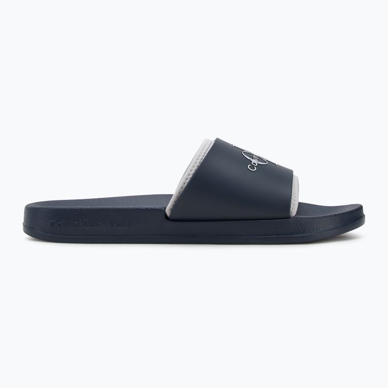 Vyriškos šlepetės Calvin Klein YM0YM00361 Slide Rubber Neoprene Monologo navy/oyster mushroom 2