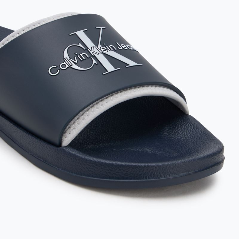 Vyriškos šlepetės Calvin Klein YM0YM00361 Slide Rubber Neoprene Monologo navy/oyster mushroom 7