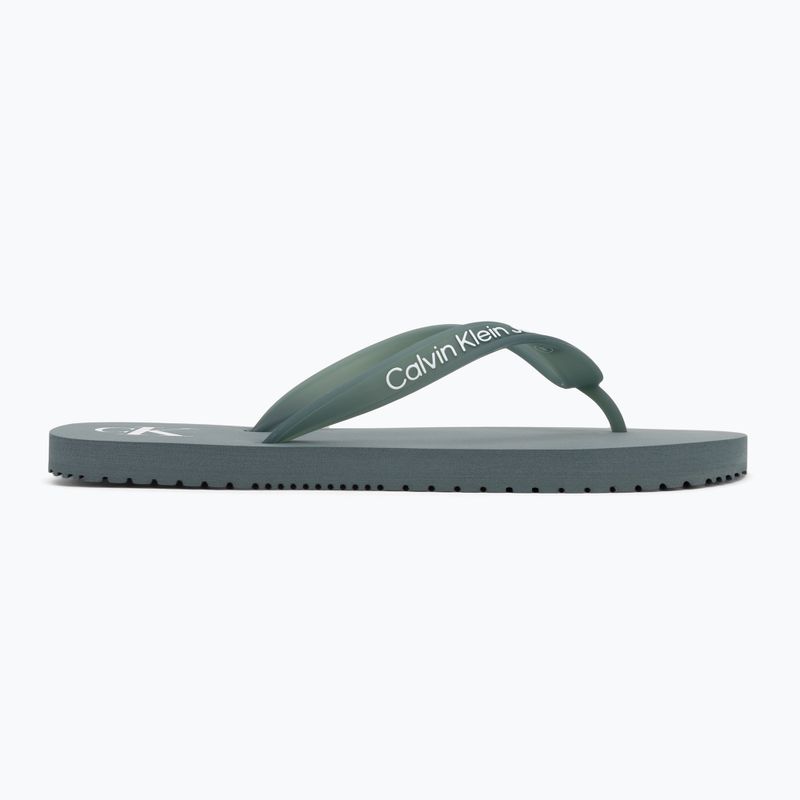 Vyriškos šlepetės per pirštą Calvin Klein YM0YM01267 Beach Sandal Transparent Tpu trooper 2