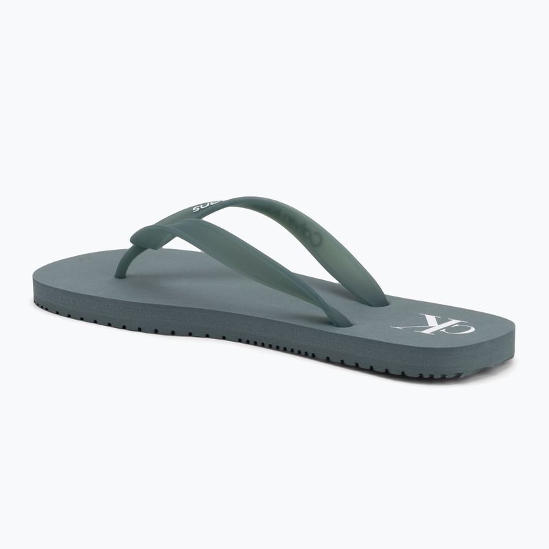 Vyriškos šlepetės per pirštą Calvin Klein YM0YM01267 Beach Sandal Transparent Tpu trooper 3