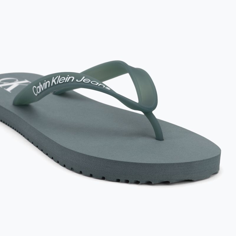Vyriškos šlepetės per pirštą Calvin Klein YM0YM01267 Beach Sandal Transparent Tpu trooper 7