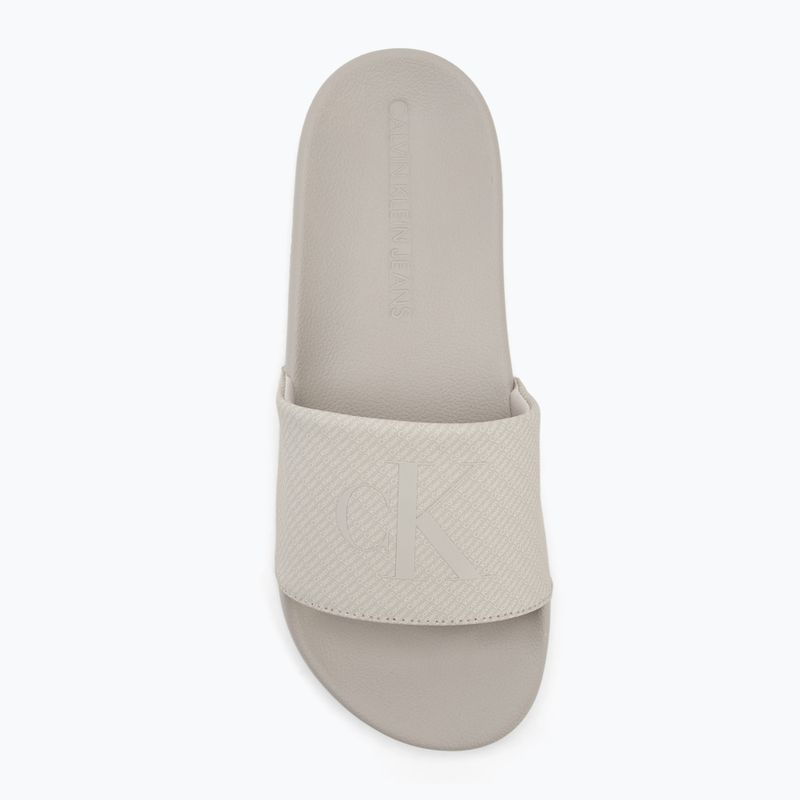 Vyriškos šlepetės Calvin Klein YM0YM01269 Slide Aop Print eggshell/turtle dove 5