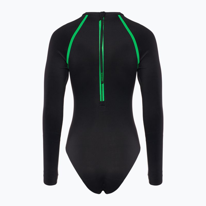 Moteriškas vientisas maudymosi kostiumas Calvin Klein KW0KW02790 Intense Power Move Rashguard One Piece pvh black 2