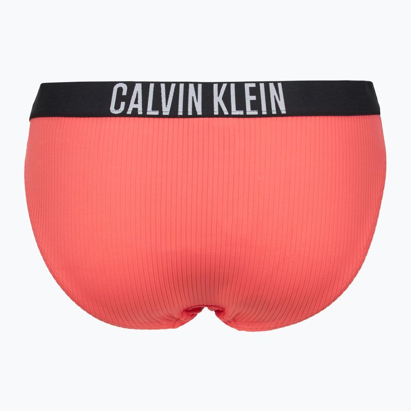 Maudymosi kostiumėlio apačia Calvin Klein KW0KW02752 Intense Power Rib Bikini dazzling coral 2