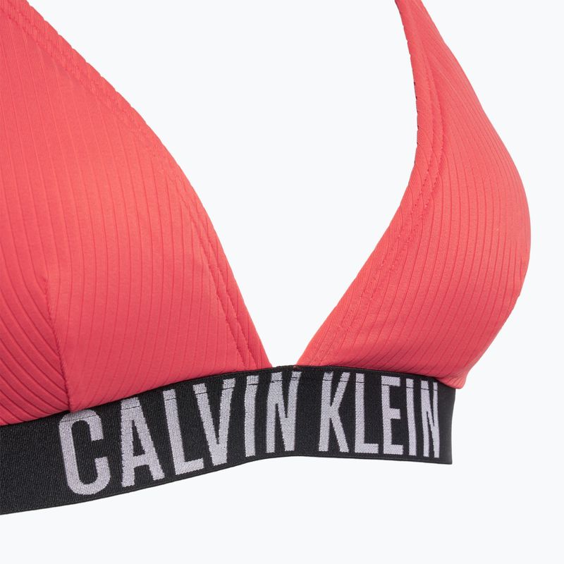 Maudymosi kostiumėlio viršus Calvin Klein KW0KW02750 Intense Power Rib Triangle-RP dazzling coral 3