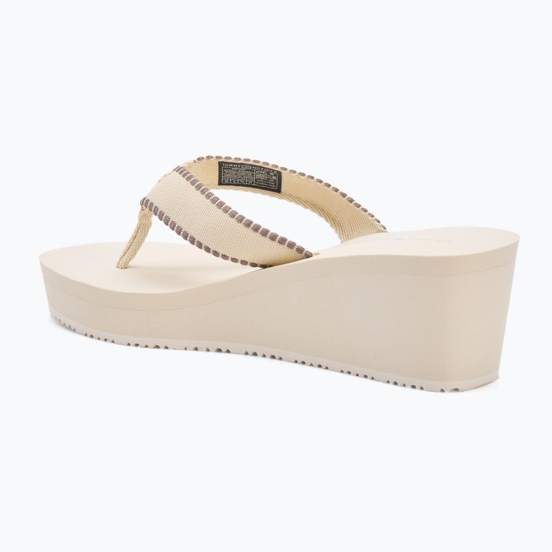 Moteriškos šlepetės per pirštą Tommy Hilfiger Wedge Beach Sandal muslin 3
