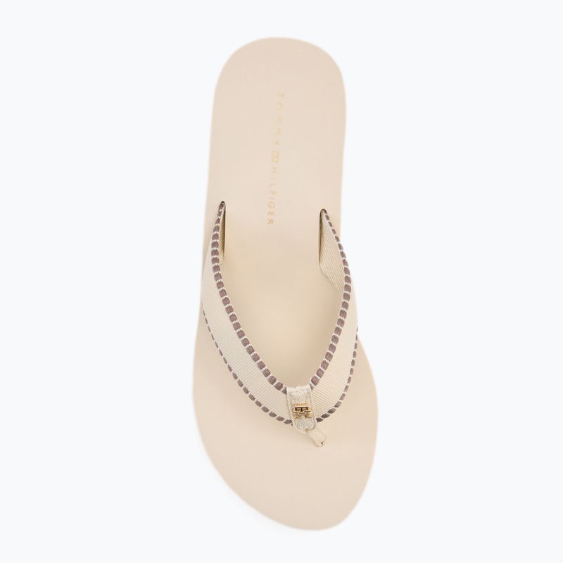 Moteriškos šlepetės per pirštą Tommy Hilfiger Wedge Beach Sandal muslin 5
