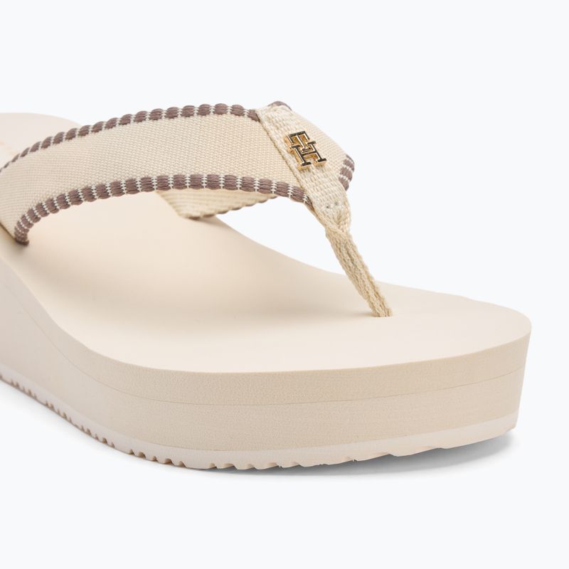 Moteriškos šlepetės per pirštą Tommy Hilfiger Wedge Beach Sandal muslin 7