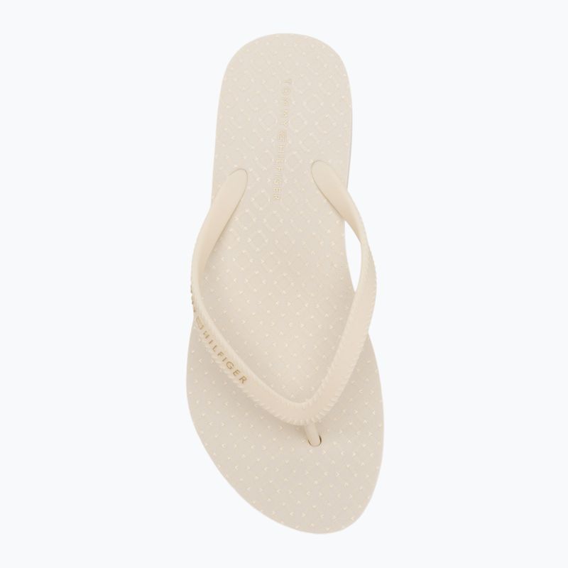 Moteriškos šlepetės per pirštą Tommy Hilfiger Strap Beach Sandal ivory petal 5