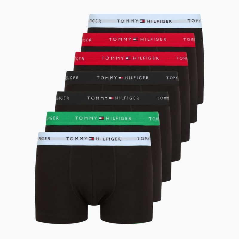 Vyriškos trumpikės Tommy Hilfiger Repeat Logo Trunks 7 poros breezy blue/premium green/premium red/black