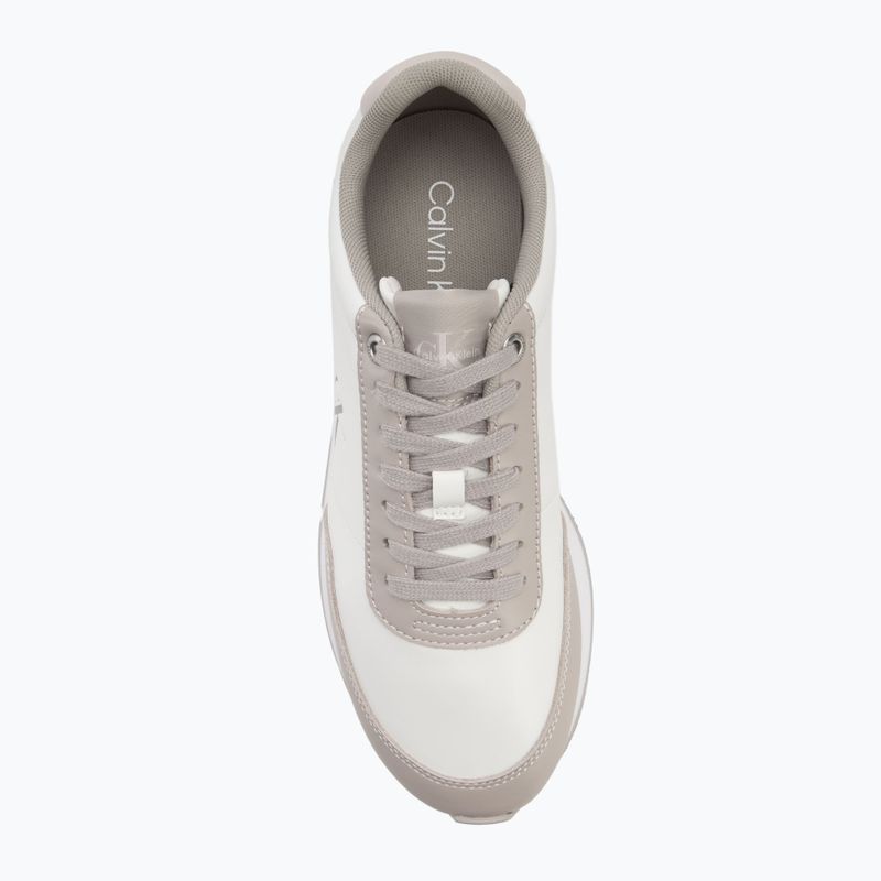 Moteriški batai Calvin Klein YW0YW01942 Retro Runner Lace Up Leather MG bright white/chateau 5