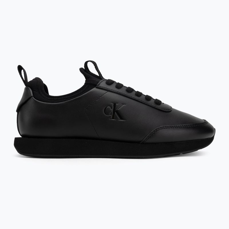 Vyriški batai Calvin Klein YM0YM01362 Retro Runner Sock Laceup Leather triple black 2