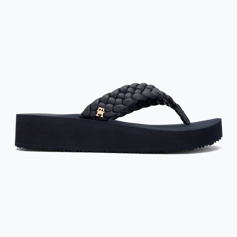 Moteriškos šlepetės Tommy Hilfiger Wedge Cornrow Beach space blue 2