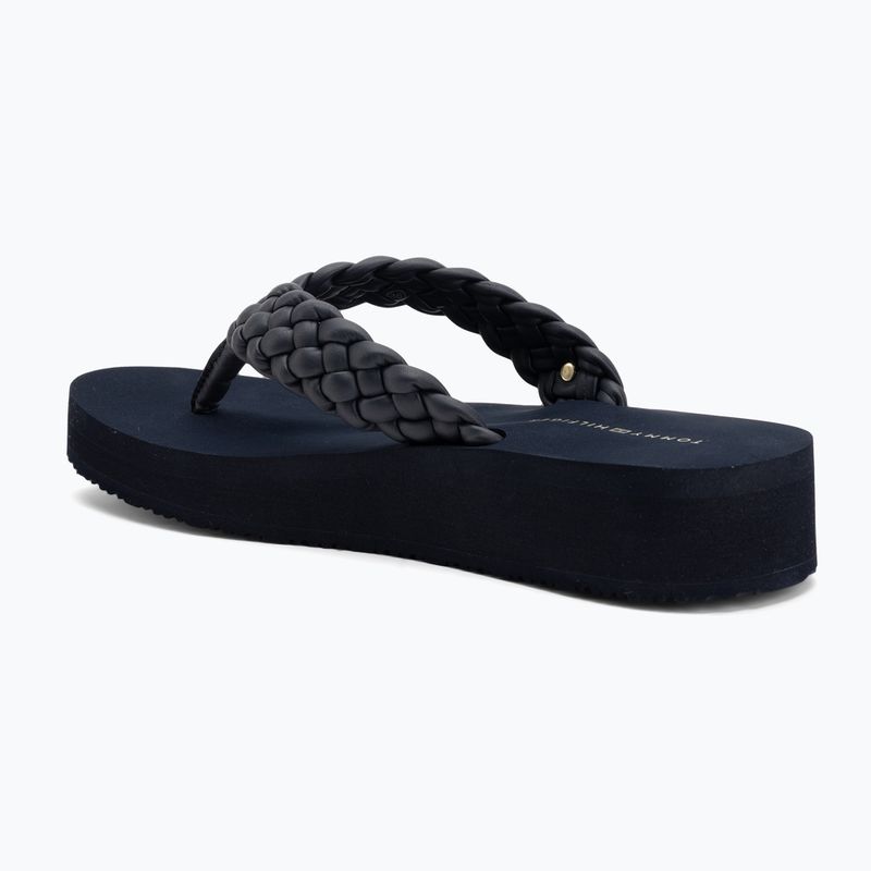 Moteriškos šlepetės Tommy Hilfiger Wedge Cornrow Beach space blue 3