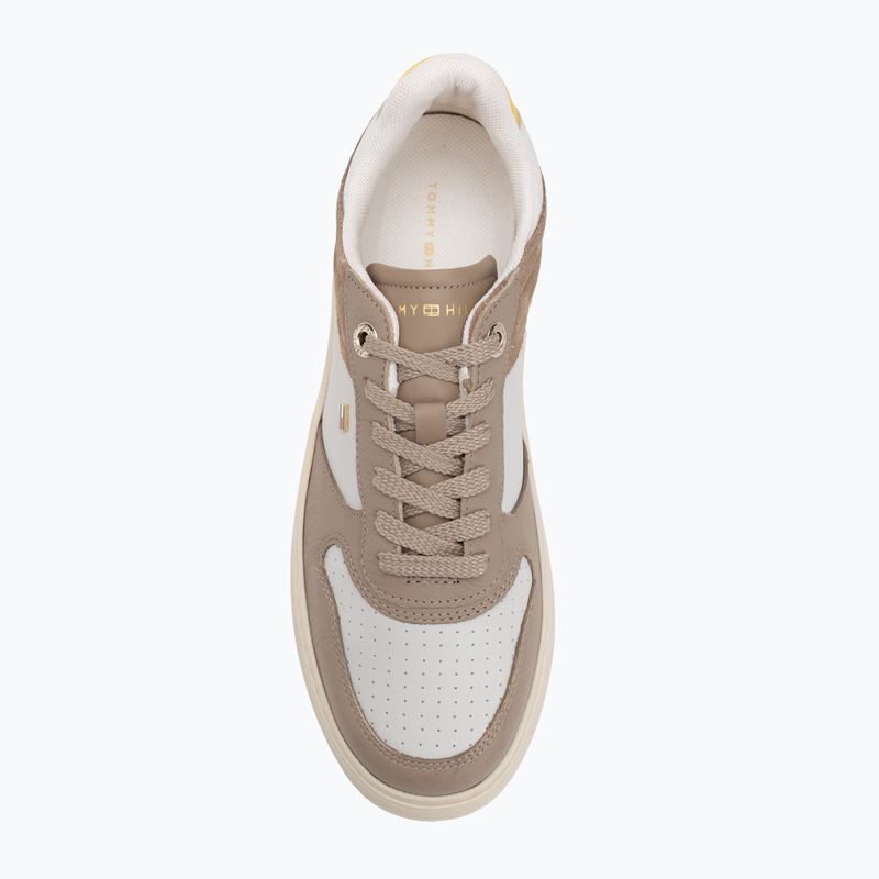 Moteriški batai Tommy Hilfiger Sporty Cupsole Tumbled Leather coastal taupe/ecru/yellow 5