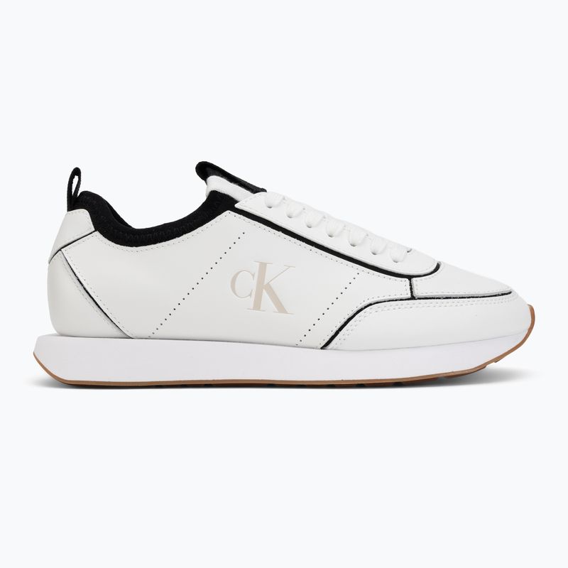 Moteriški batai Calvin Klein HW0HW02994 Retro Runner Sock Patch Leather bright white/black 2