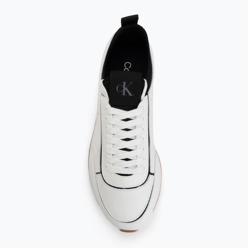 Moteriški batai Calvin Klein HW0HW02994 Retro Runner Sock Patch Leather bright white/black 5