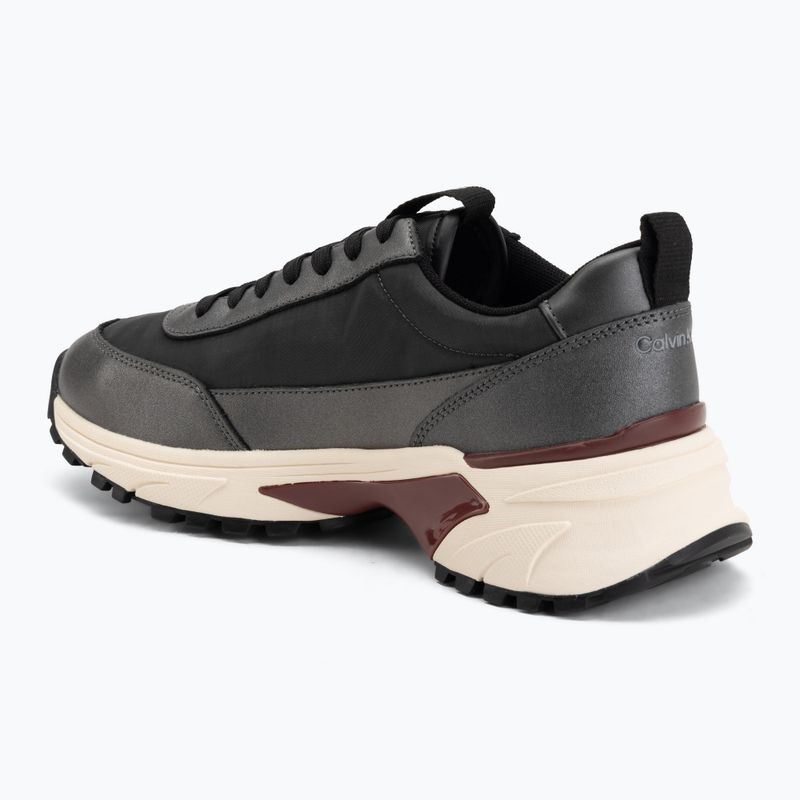 Moteriški batai Calvin Klein HW0HW02999 Hike Runner Organza Met Leather gun metal/bordeaux 3