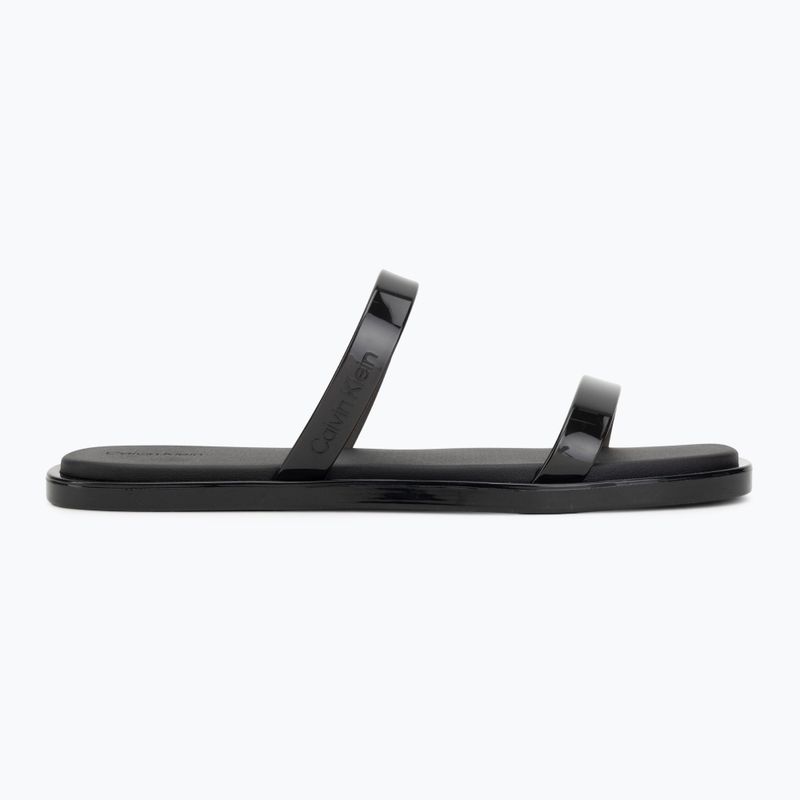 Moteriškos šlepetės Calvin Klein HW0HW02963 Jelly Doub Bar Shiny triple black 2