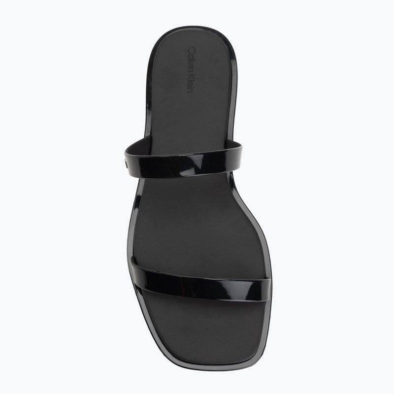Moteriškos šlepetės Calvin Klein HW0HW02963 Jelly Doub Bar Shiny triple black 5