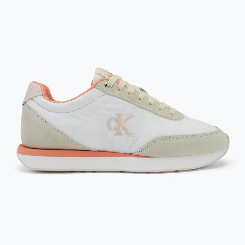 Moteriški batai Calvin Klein YW0YW01990 Retro Runner Lace Up Nylon Mg brilliant white/light cashew/pink 2
