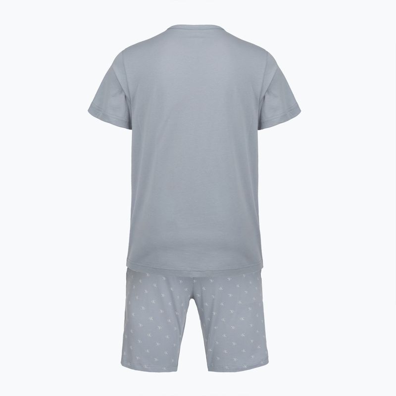 Vyriška pižama Calvin Klein LV00NM2900 misty grey top /diamond logo misty 2
