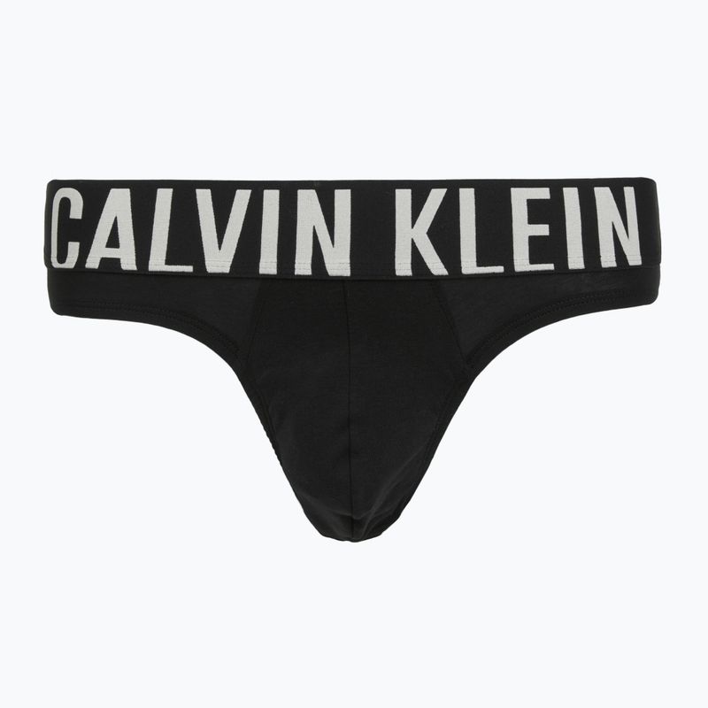 Vyriškos trumpikės Calvin Klein 000NB3607A Hip Brief 3 pairs black w/oatmeal logo/black w/age 2