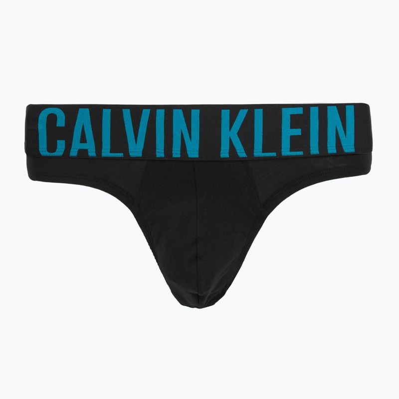 Vyriškos trumpikės Calvin Klein 000NB3607A Hip Brief 3 pairs black w/oatmeal logo/black w/age 4