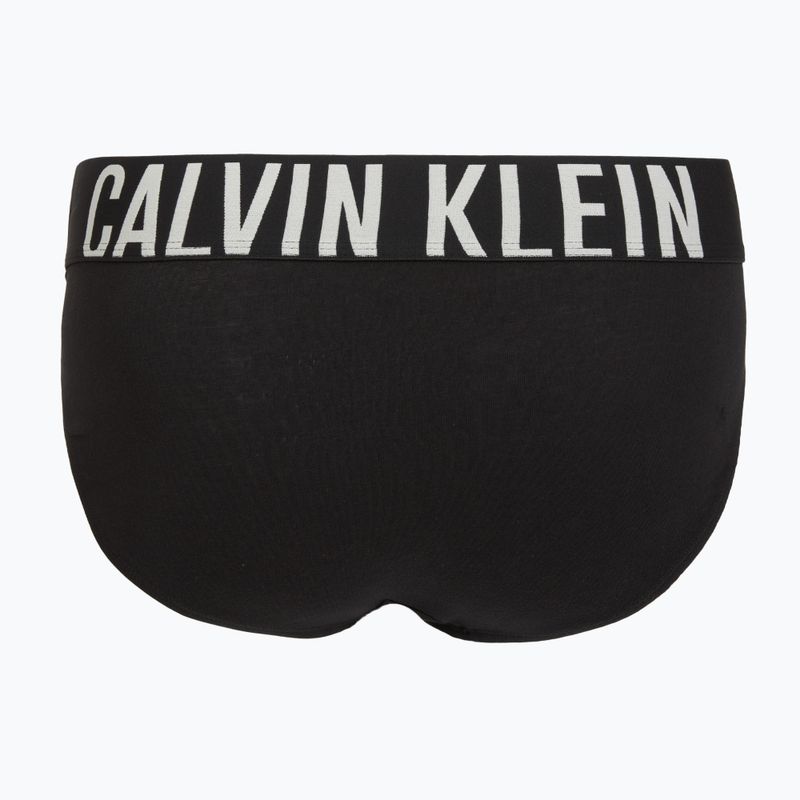 Vyriškos trumpikės Calvin Klein 000NB3607A Hip Brief 3 pairs black w/oatmeal logo/black w/age 5