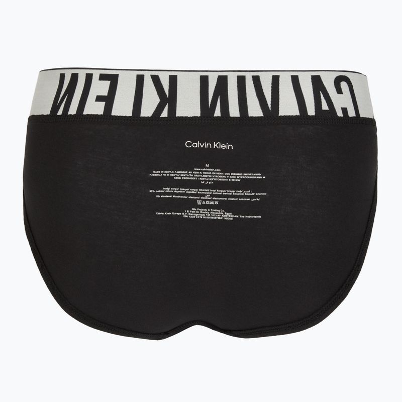 Vyriškos trumpikės Calvin Klein 000NB3607A Hip Brief 3 pairs black w/oatmeal logo/black w/age 7