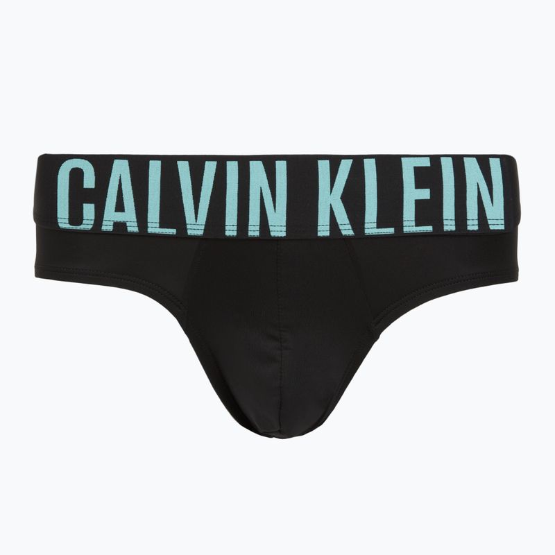 Vyriškos trumpikės Calvin Klein 000NB3610A Hip Brief 3 pairs black w/ombre blue logo/black w/c 2