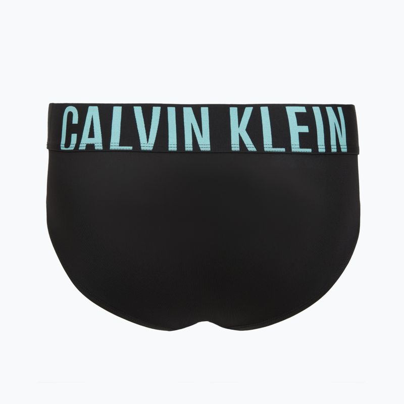 Vyriškos trumpikės Calvin Klein 000NB3610A Hip Brief 3 pairs black w/ombre blue logo/black w/c 3