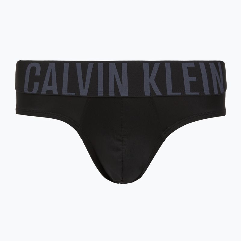 Vyriškos trumpikės Calvin Klein 000NB3610A Hip Brief 3 pairs black w/ombre blue logo/black w/c 5