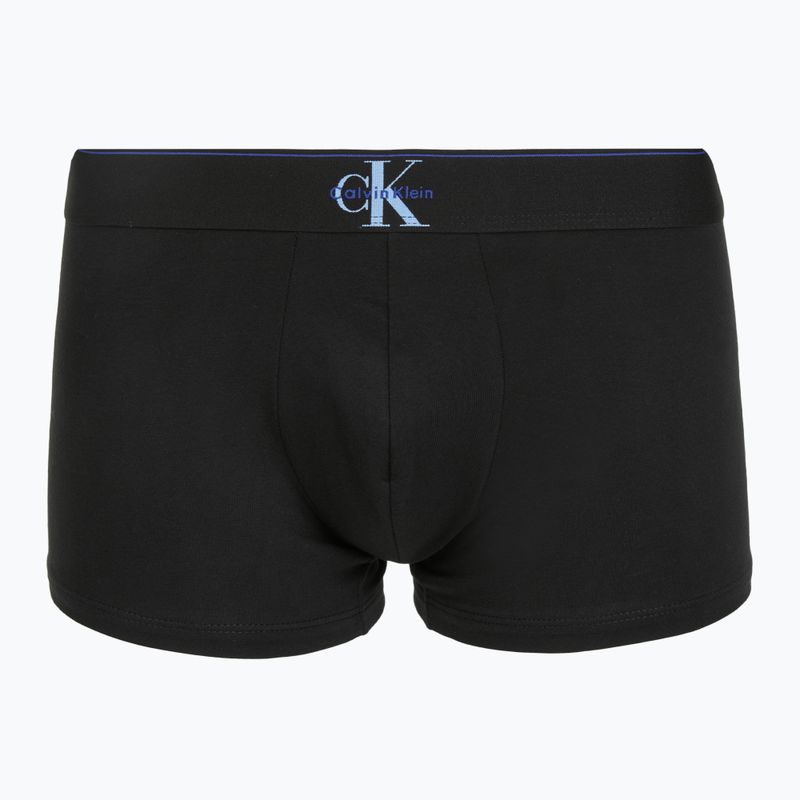 Vyriški bokseriai Calvin Klein LV00NB4472 Trunk 3 pairs black w/blue river fog/blue river 6