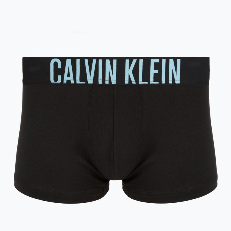 Vyriškos trumpikės Calvin Klein 000NB3608A Trunk 3 pairs black with harbor mist logo/ black with 3