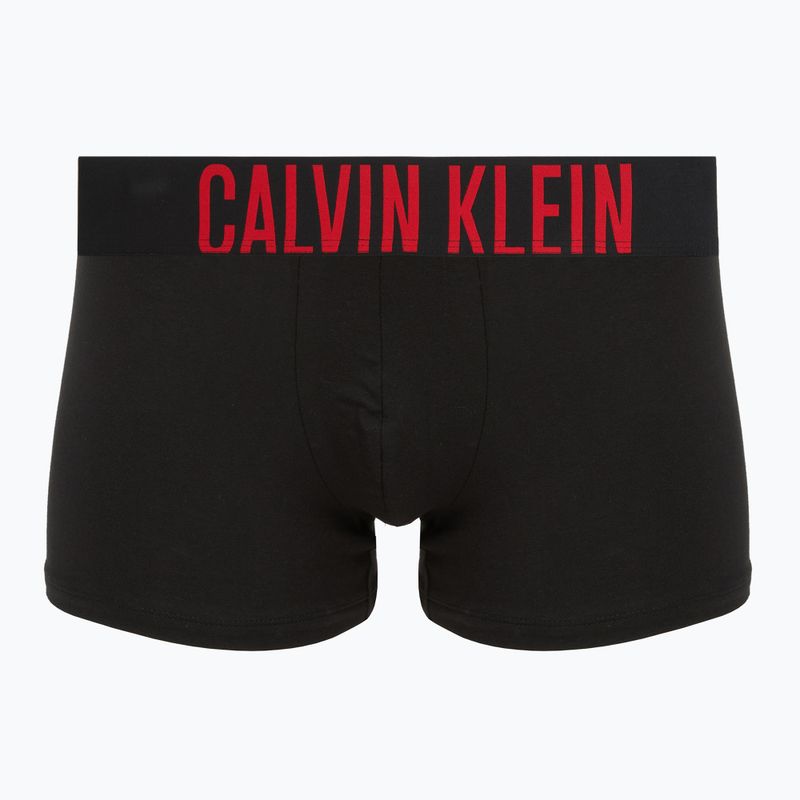 Vyriškos trumpikės Calvin Klein 000NB3608A Trunk 3 poros juodos su avižinių spalvos logotipu/juodos su age 4