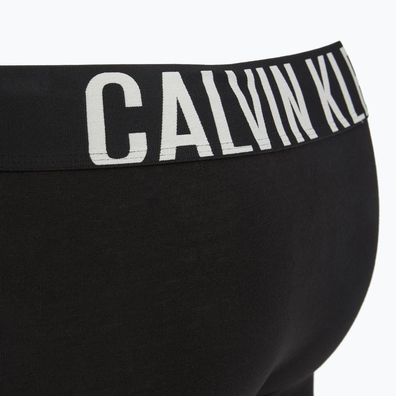 Vyriškos trumpikės Calvin Klein 000NB3608A Trunk 3 poros juodos su avižinių spalvos logotipu/juodos su age 6