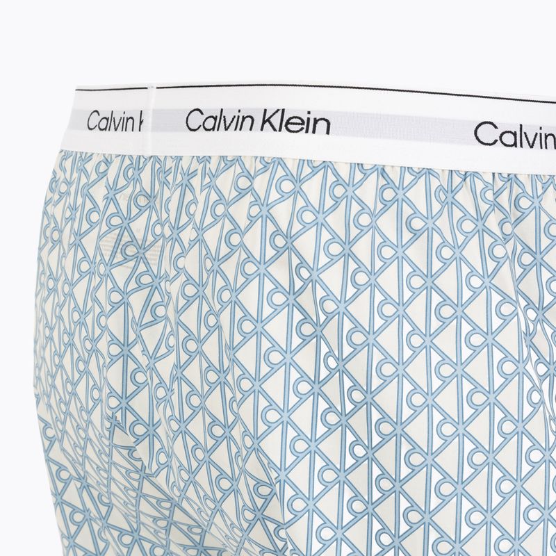 Trumpikės Calvin Klein LV00NM2831 Boxer Trad icon cotton emblem chalk/gulf blue 3
