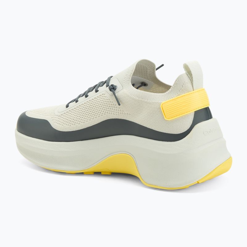 Vyriški batai Calvin Klein YM0YM01457 Chunky Runner Lace Up Sock Knit vaporous white/coal/buttercup 3